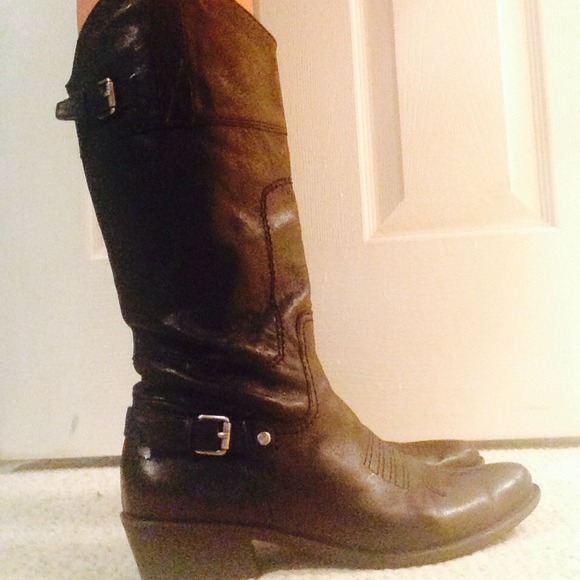 Sold in bundle! Black Leather riding boots! Size 9 - Picture 1 of 4