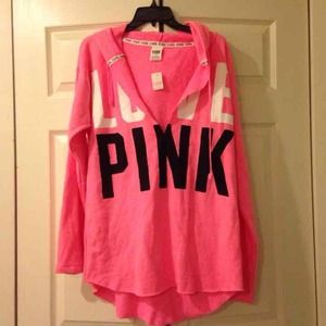 PINK Hooded Pullover