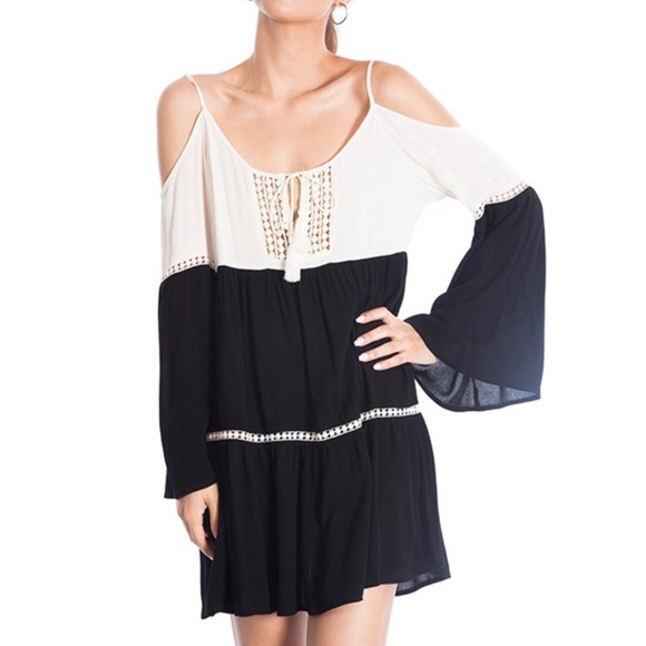 Tuxedo Collection Dresses & Skirts - Tuxedo "Camelot" Peasant Off-Shoulder Dress