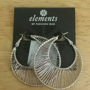 **SOLD ON MERCARI** Brand new Fancy silver hoops