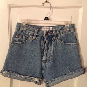 Girl's high waisted American Apparel denim shorts