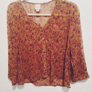 Mustard floral top