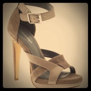 Reduced! Calvin Klein Symone tall sandal steal!