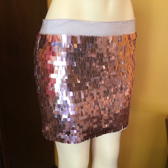 NWT Trina Turk 'Ariel' Skirt Pink Metallic Size 4