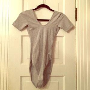 Girl's grey American Apparel leotard