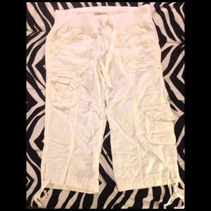 Cropped White Hollister Cargo Pants