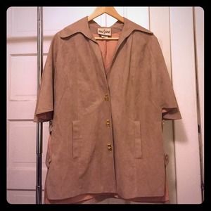 Suede like vintage cape.