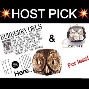 60s BURBERRY/CELINE-ESQUE articulated owl necklace