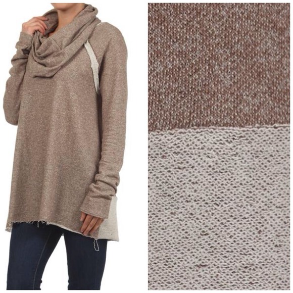 SOLD OUT! Cowl turtleneck loose knit tunic - Picture 2 of 3