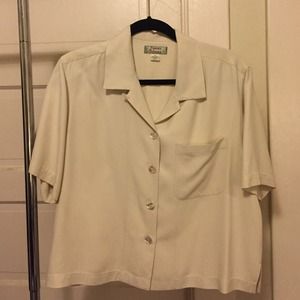 100% silk Tommy Bahama boxy shirt
