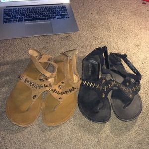 *BUNDLE* brown and black sandals