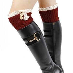 Button & Lace Leg Warmers {more colors}