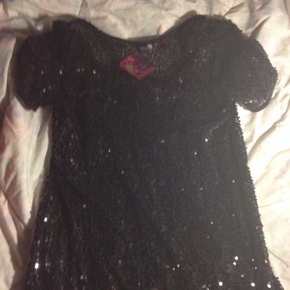 Black sequin dress