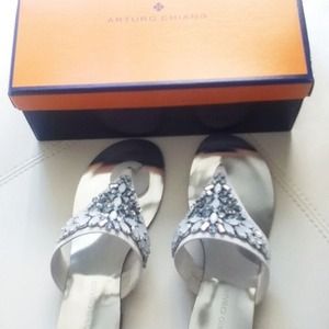 Beautiful crystal embellished slip on