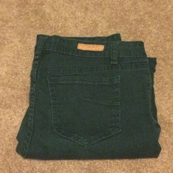 Forest green skinny jeans