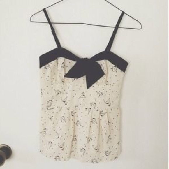 Urbanoutfitters sailboat top with black bow