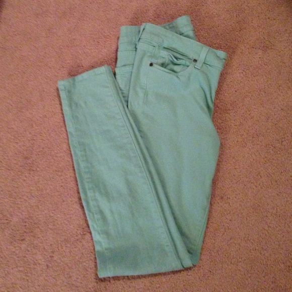 Paige mint skinny jeans size 28
