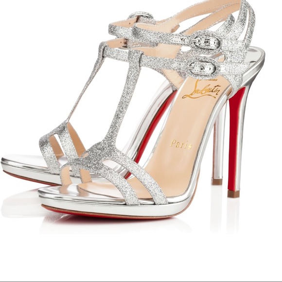 Authentic Christian Louboutin Glitter Stilettos - Picture 3 of 5