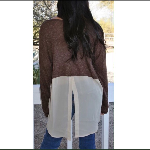 1 Day SALE!💕 Sexy Semi Sheer Mocha Tunic - Picture 3 of 3