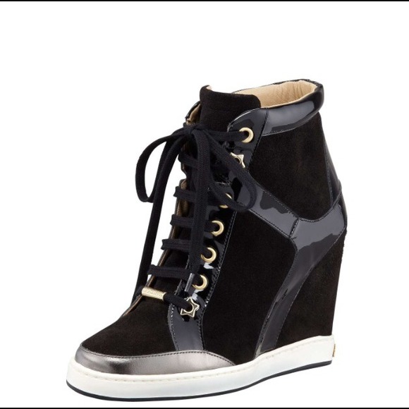 Wedge high top sneakers