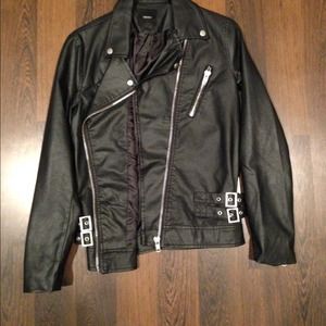 Forever 21 Black Faux Leather Moto Jacket