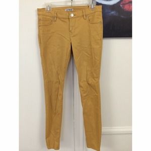 Express jegging mustard jeans