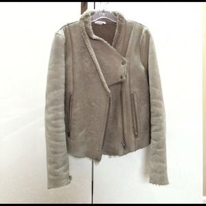 Helmut Lang distress shearling jacket Helmut Lang distress shearling jacket