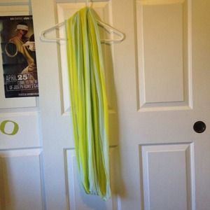 Gap lime green and teal infinity scarf
