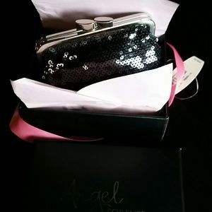 Victoria Secret black sequence mini coins purse.