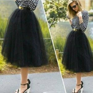 Black tulle skirt