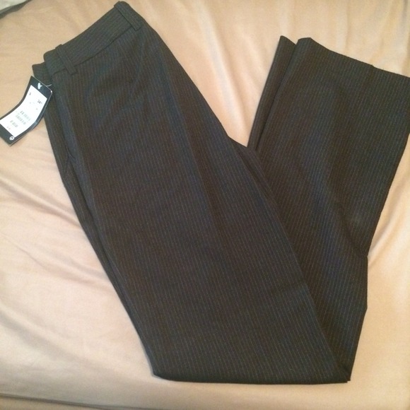 H&M brown pinstripe dress pants