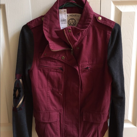 Maroon canvas jacket