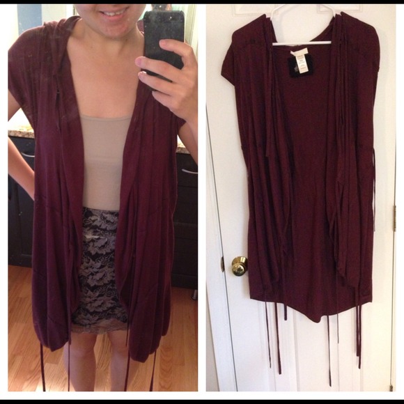 Diesel rare bugundy hooded cardigan