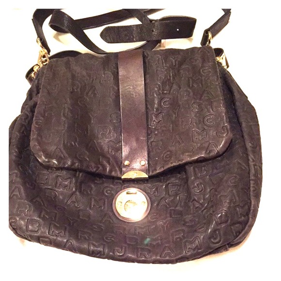 Marc by Marc Jacobs Embossed Navy hobo bag - Picture 1 of 4