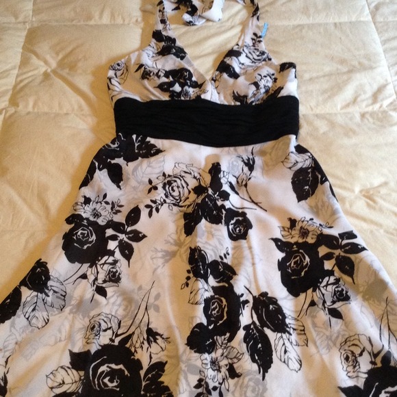 A-line, halter dress worn once to a wedding.