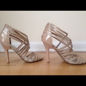 Size 6.5 strappy nude sandals