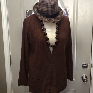 Brown Knit Cardigan!