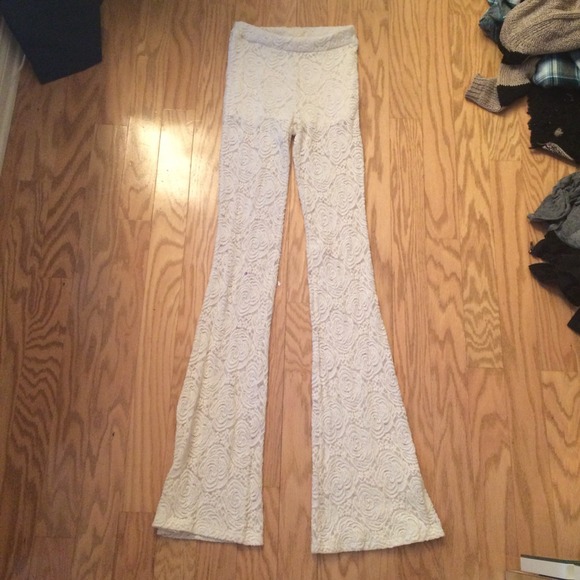 TRADE Planet Blue cream lace pants