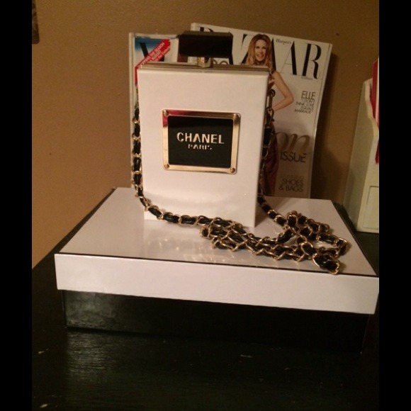 White perfume clutch