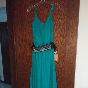 Teal maxi dress
