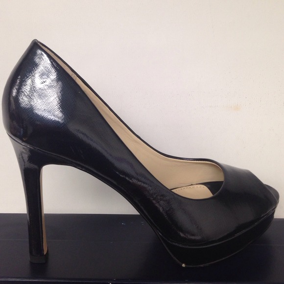 Anne Klein Navy Peep Toe Pumps