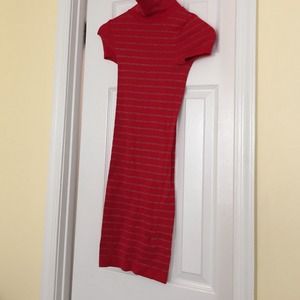 Bebe turtle neck red dress