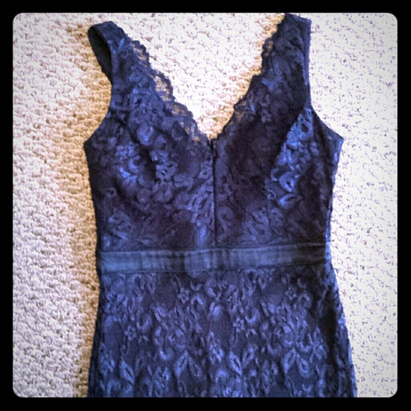 Lace blue dress