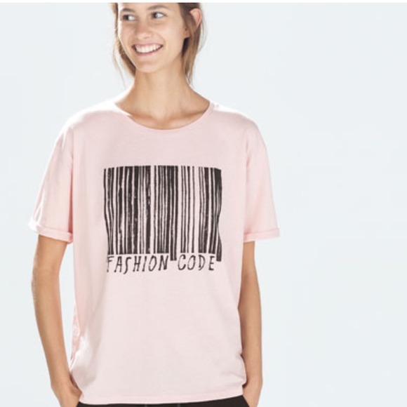 Zara Tops Zara Graphic Code Tee Poshmark