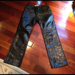 Gap leather jeans