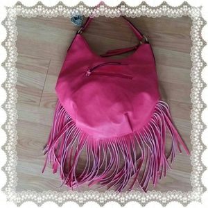 Pink Fringe Purse