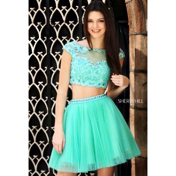 Aqua Sherri Hill top and skirt