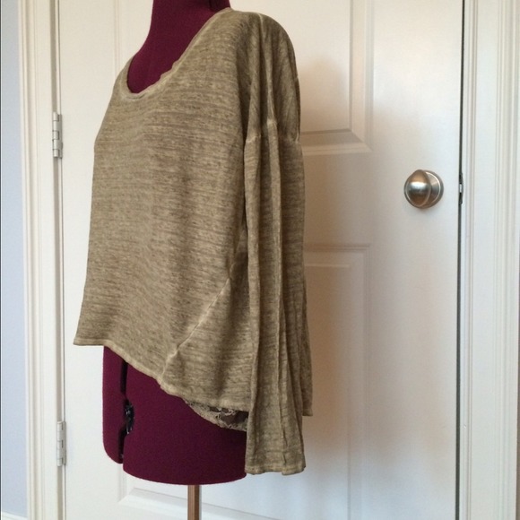 Vented Lace-Back Long Sleeve Top - Picture 2 of 4