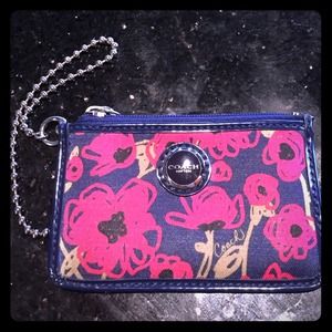 Coach ID/credit card holder w zipper coin pocket