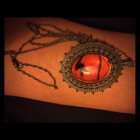 Vintage inspired marble necklace